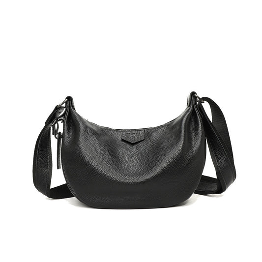 Leather Dumpling Crossbody Bag – Full‑Grain Cowhide, Small | noémi