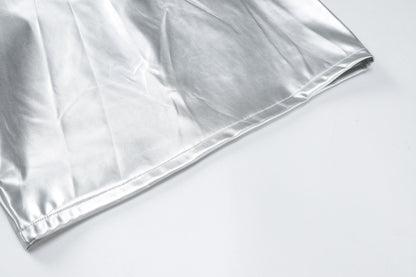 Womens Faux Leather Off Shoulder Low Cut Dress | Sleeveless Backless | noémi