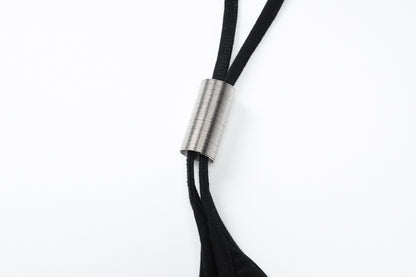 Keyhole Halter Crop Top | Black Tie Back Top with Metal Choker Detail | noémi