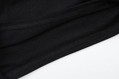 Keyhole Halter Crop Top | Black Tie Back Top with Metal Choker Detail | noémi