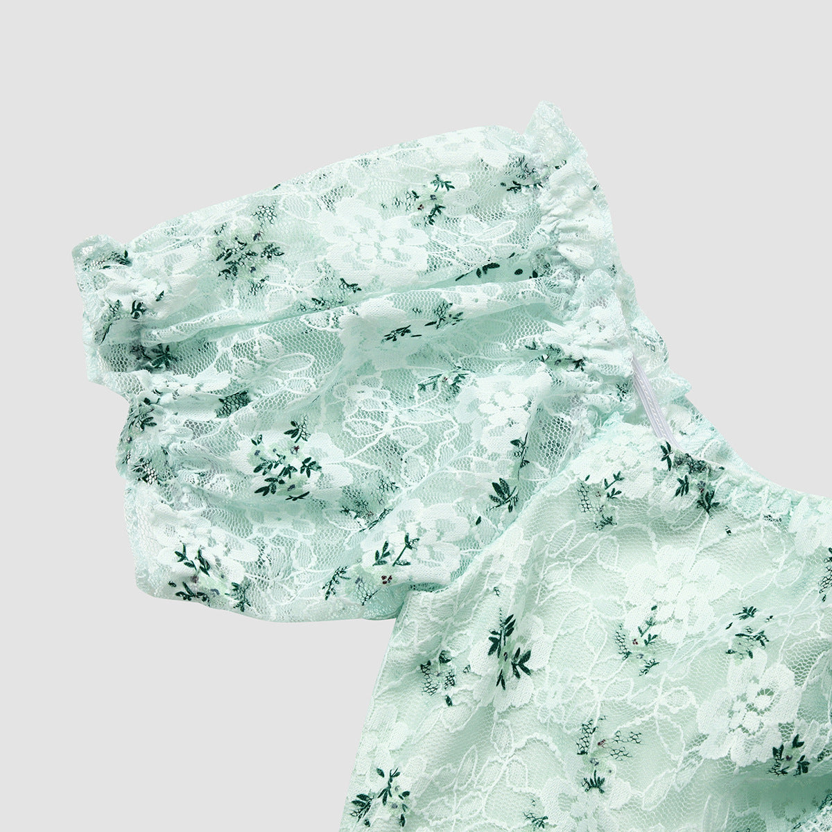 Floral Lace Puff Sleeve Tube Top Jumpsuit | Womens One Piece | noémi