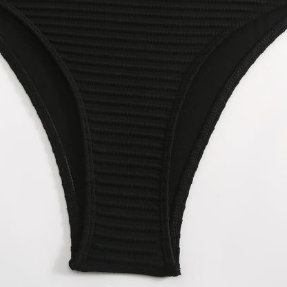 One Shoulder Cutout One Piece Swimsuit in Solid Color | noémi