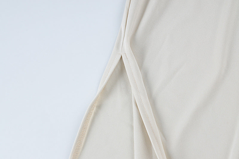 Womens One Shoulder Slit Dress in Slim Fit Silhouette | noémi