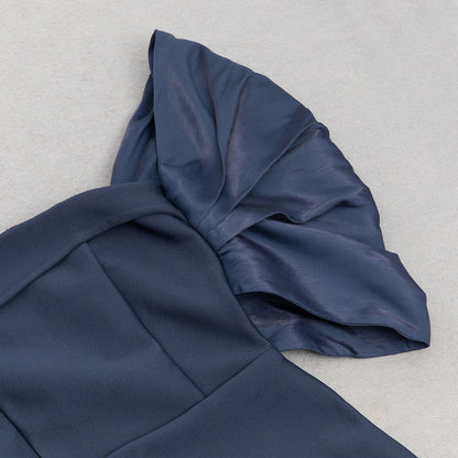 Womens Pleated One Shoulder Wrap Dress | noémi