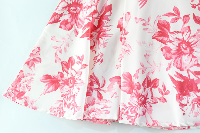 Sleeveless Backless Mini Dress with Graphic Print | noémi