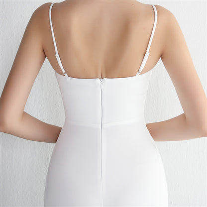 Long Sleeveless Fishtail Gown | Split Hem Slim Fit | noémi