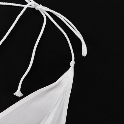 Womens Halter Lace Up Sleeveless Top High Waist Shorts Two Piece Set | noémi