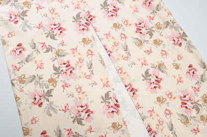 Floral Print U Neck Slit Sling Dress with Slim Fit | noémi