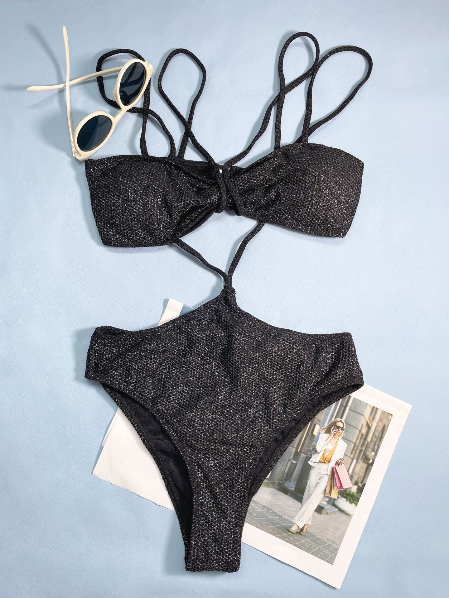 Double Shoulder Strap Backless One Piece for Women | noémi