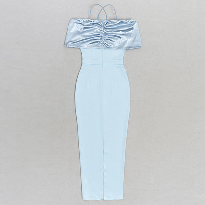 Layered Slim Fit Sling Dress with Tiered Hem | noémi