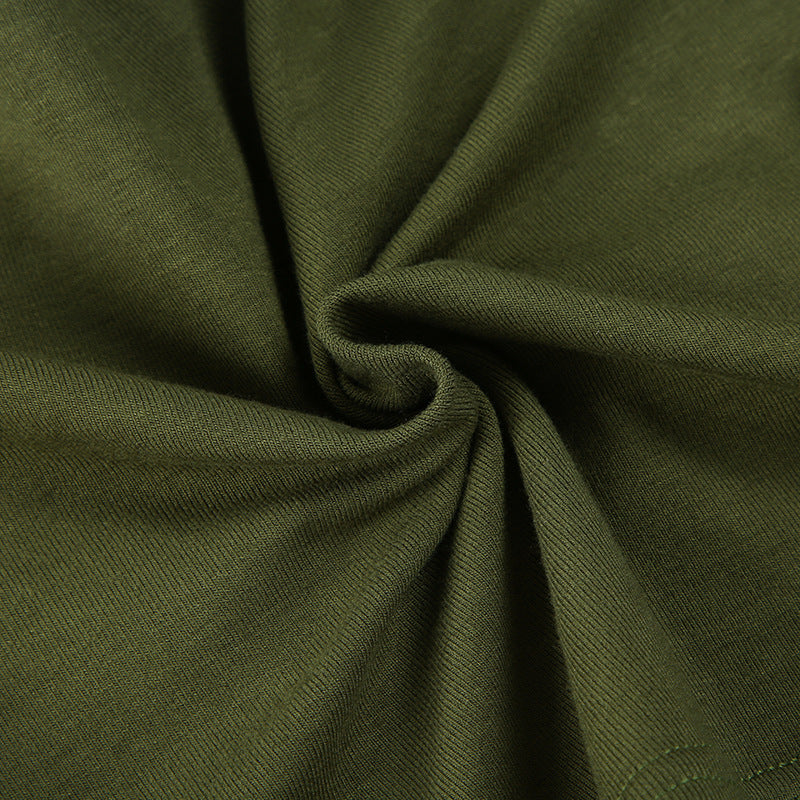 Olive Green Asymmetrical Spaghetti Strap Top | Cutout Detail | noémi