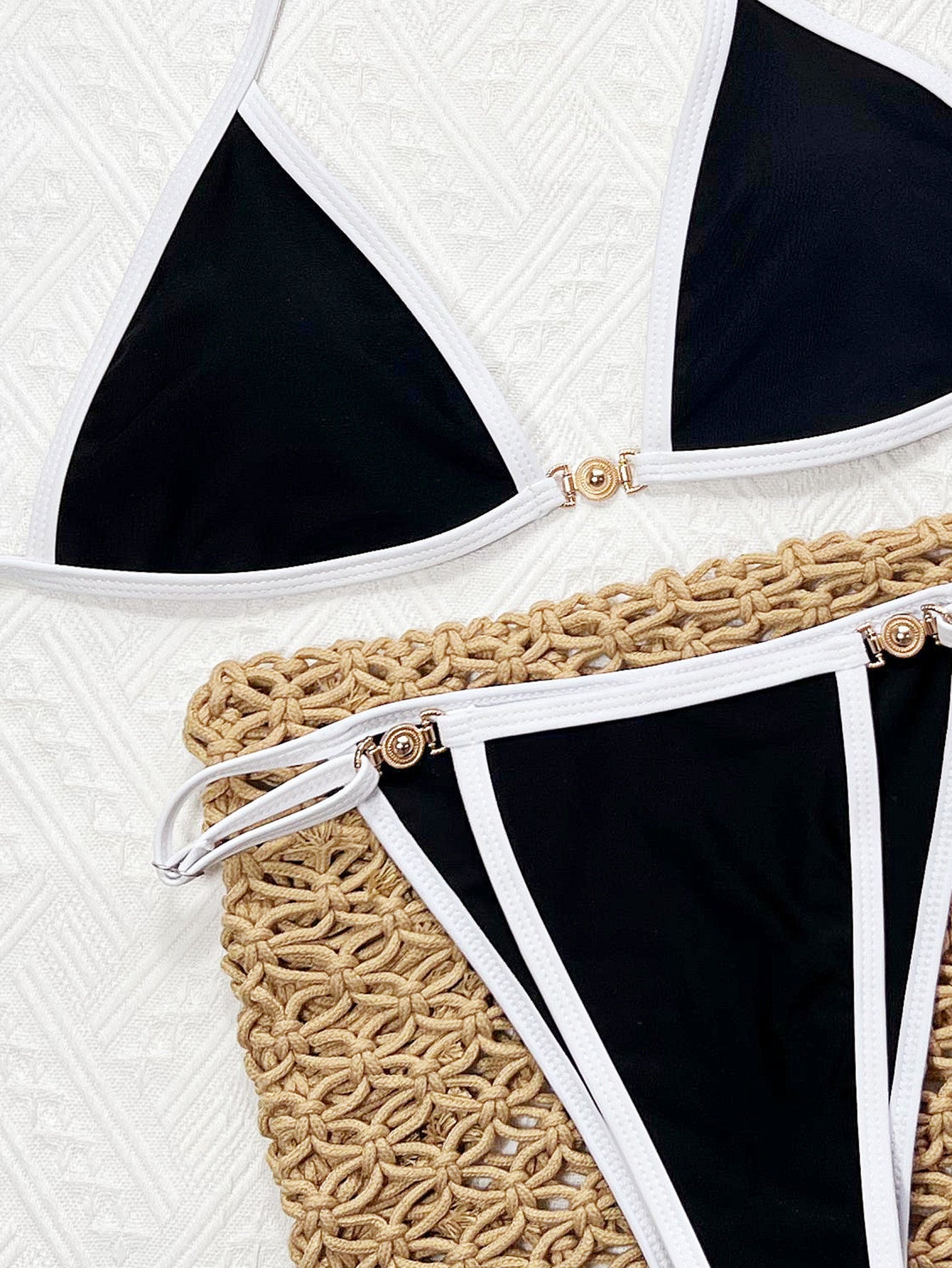 Black & White Bikini Set | Triangle Top & Brazilian Bottom | noémi