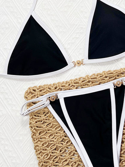 Black & White Bikini Set | Triangle Top & Brazilian Bottom | noémi