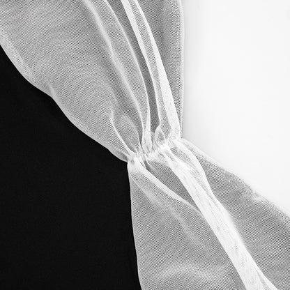 Two Tone Mesh Contrast Cami Top | Ruched Bust | noémi