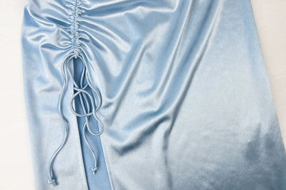 Tube Top Dress with Side Slit Hip Wrapped | noémi