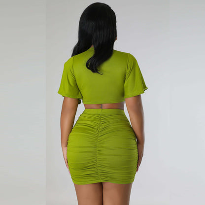 Womens Suit Short Top Hip Skirt Set | noémi