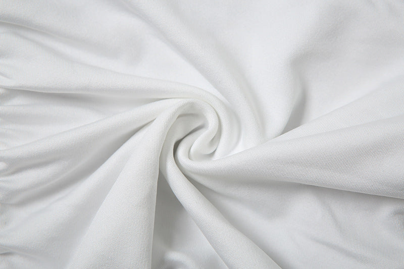 Womens VNeck Pleated Bodycon Dress | Slim Fit, Hip Accentuating, Solid Color | noémi `