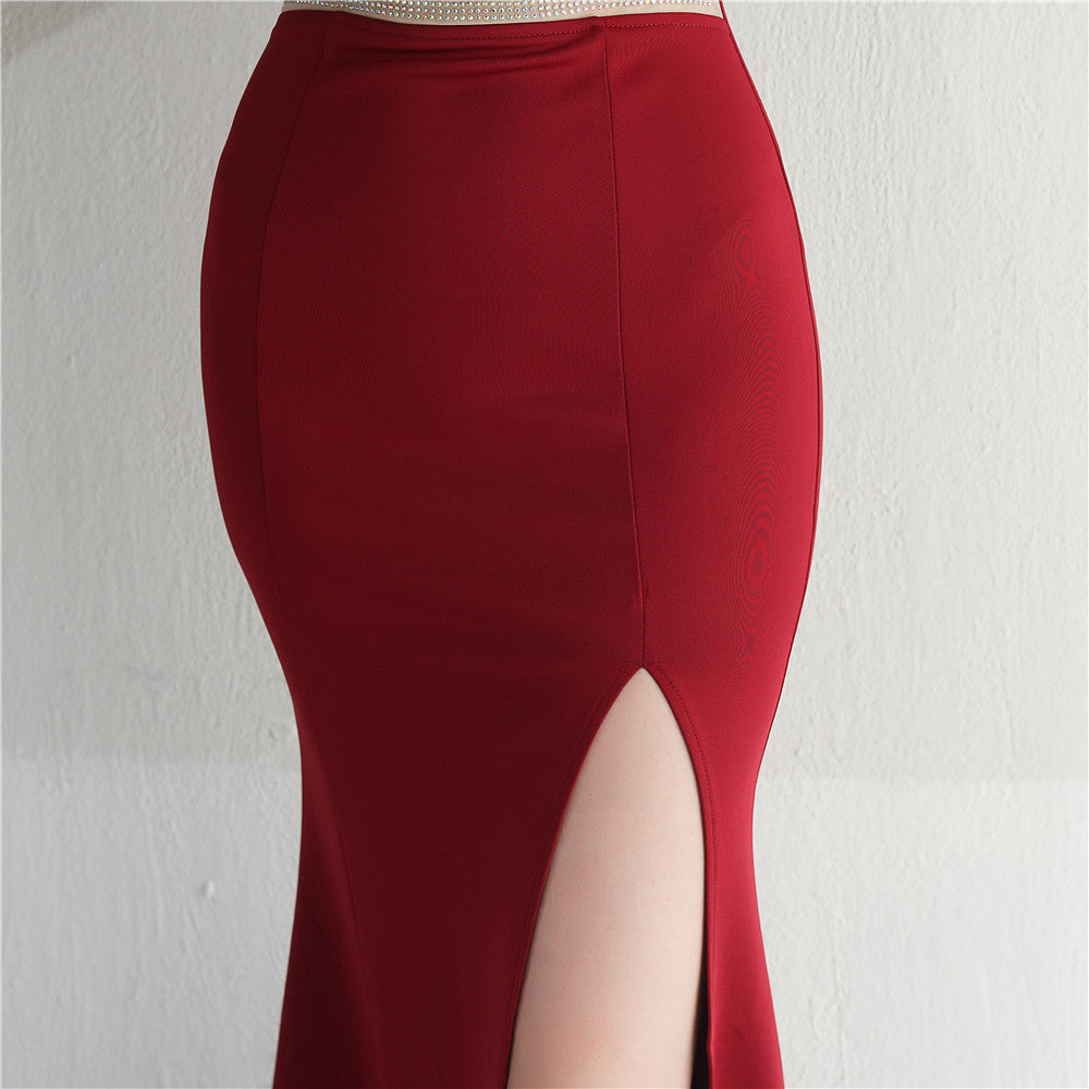 Rhinestone Beaded Gown | Long Dress | noémi