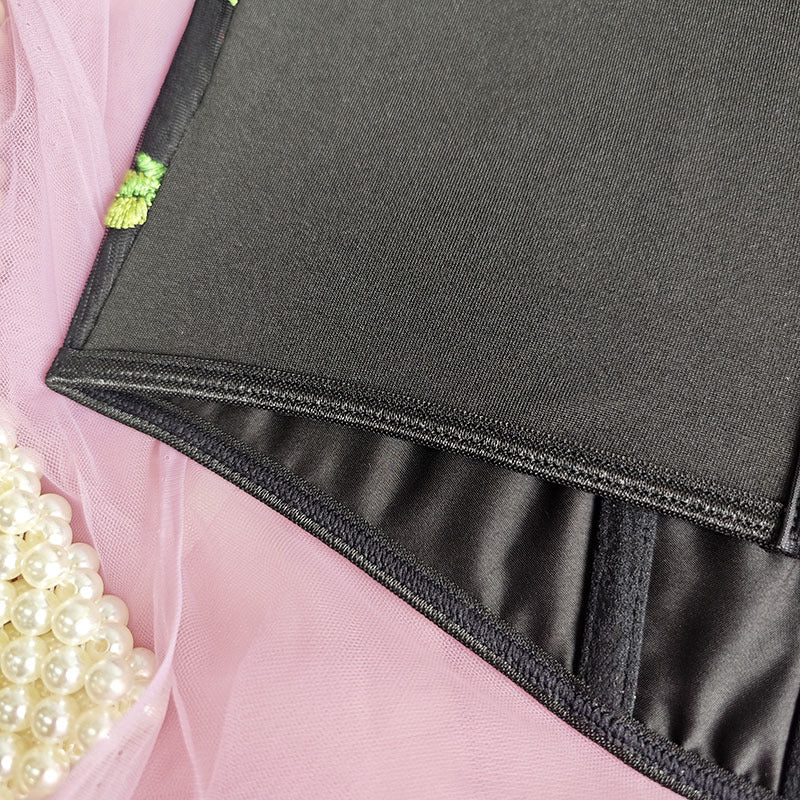 Floral Embroidered Boning Corset Vest with Printed Suspenders for Women | noémi