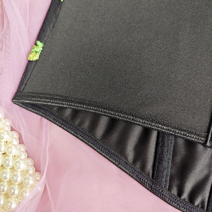 Floral Embroidered Boning Corset Vest with Printed Suspenders for Women | noémi