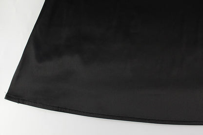 Slim Fit Backless Dress | Diagonal Collar Long Length | noémi