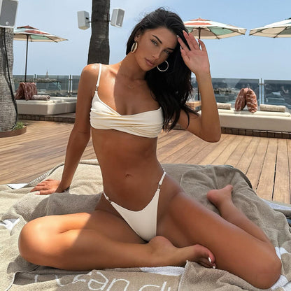 Solid Color Split Bikini Set for Women Swimsuit | noémi