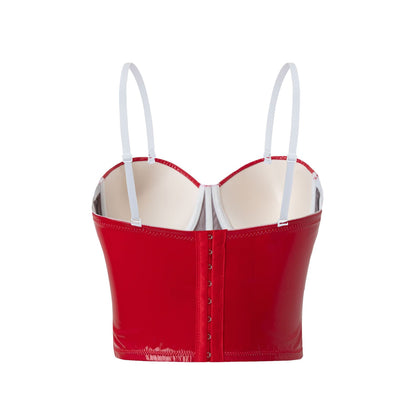 Womens Faux Leather Sling Shapewear Vest | noémi