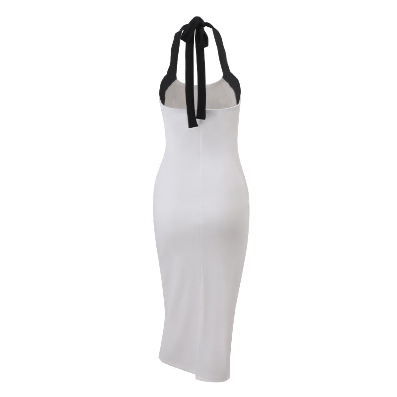 Summer Halter Dress | Slim Fit Color Block Sheath for Women | noémi