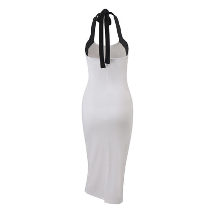 Summer Halter Dress | Slim Fit Color Block Sheath for Women | noémi