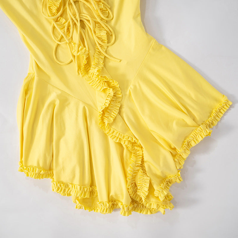 Womens Lace Trim Off Shoulder Dress with Sweetheart Neckline | noémi