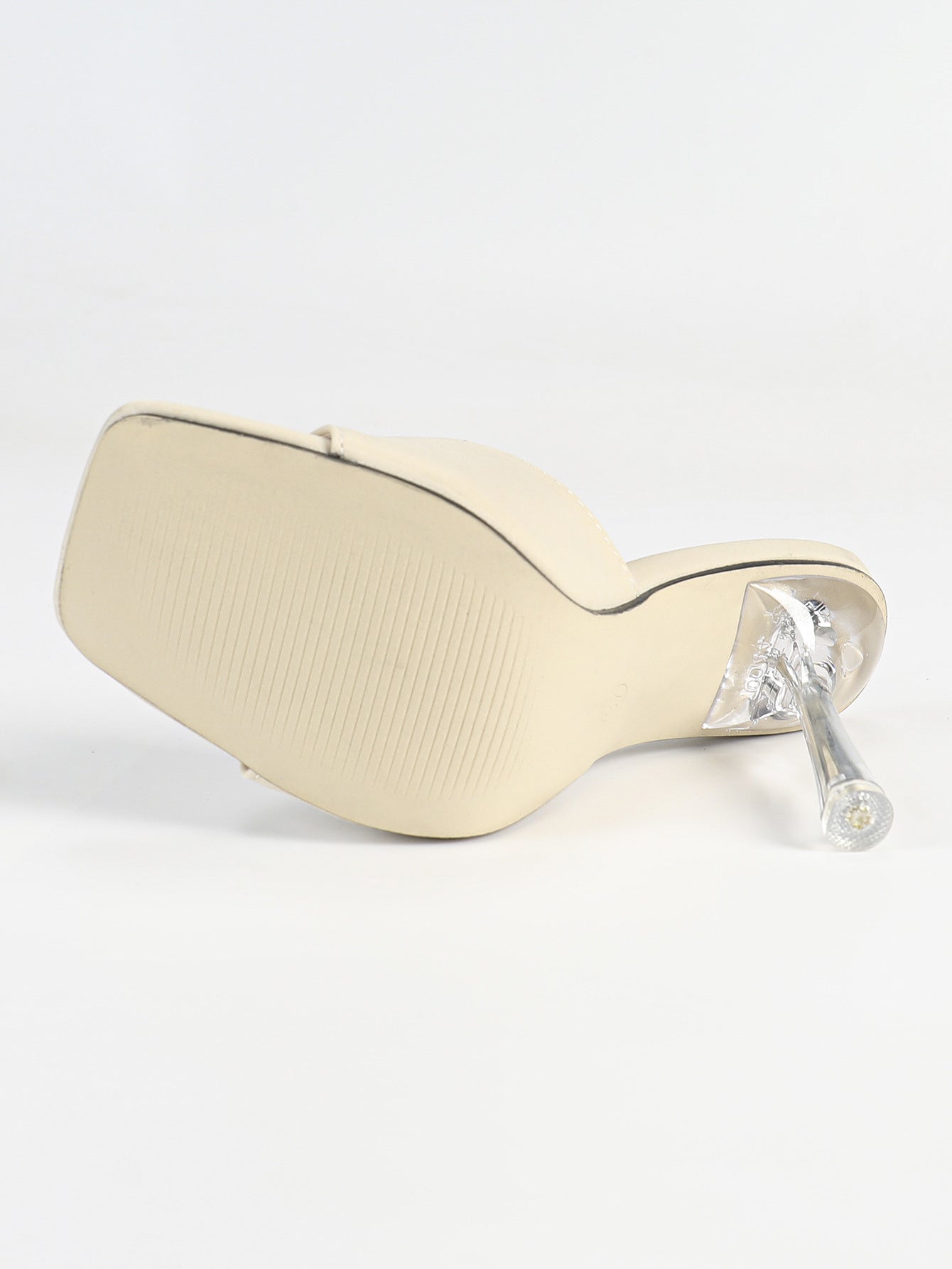 Clear Stiletto Heel Slippers | Peep Toe SlipOn Sandals for Women | noémi