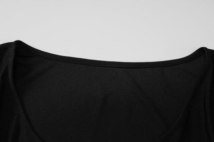 V Neck Long Sleeve Pleated Fitted Mini Dress | noémi