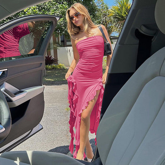 Womens Off Shoulder Lace Dress with Jellyfish Hem | noémi