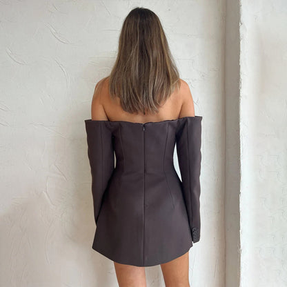 Tube Top | Long Sleeve | Backless | Slim Fit | Bodycon Mini Dress | noémi