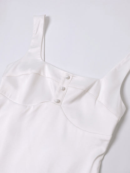 Knitted Sling Dress | Square Collar | Backless Mini Dress | Little Short Dress for Women | noémi