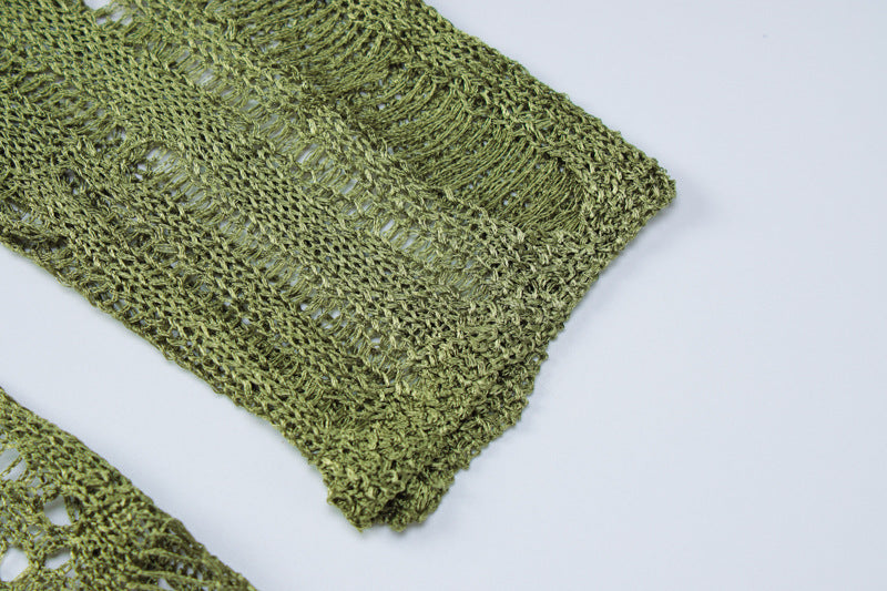 Backless Cutout Long Sleeve Slim Fit Woolen Maxi Dress | noémi