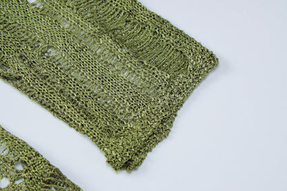 Backless Cutout Long Sleeve Slim Fit Woolen Maxi Dress | noémi