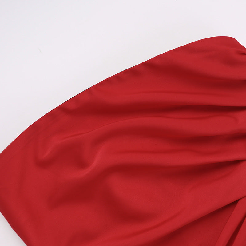 Satin Tube Dress | Slim Fit Strapless Bodycon | noémi