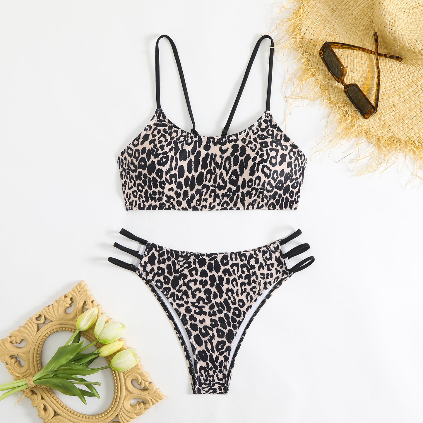 Womens Leopard Print Two Piece Swimsuit | noémi