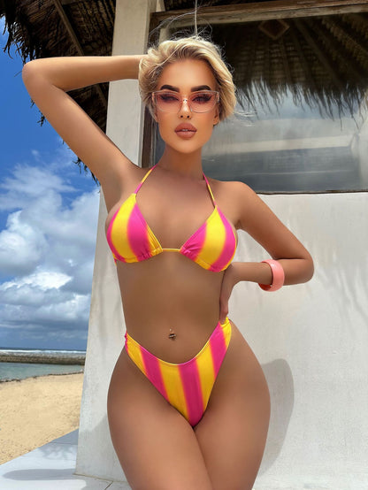 Striped Tulle Skirt Three Piece Sets Swimwear Bikini | noémi