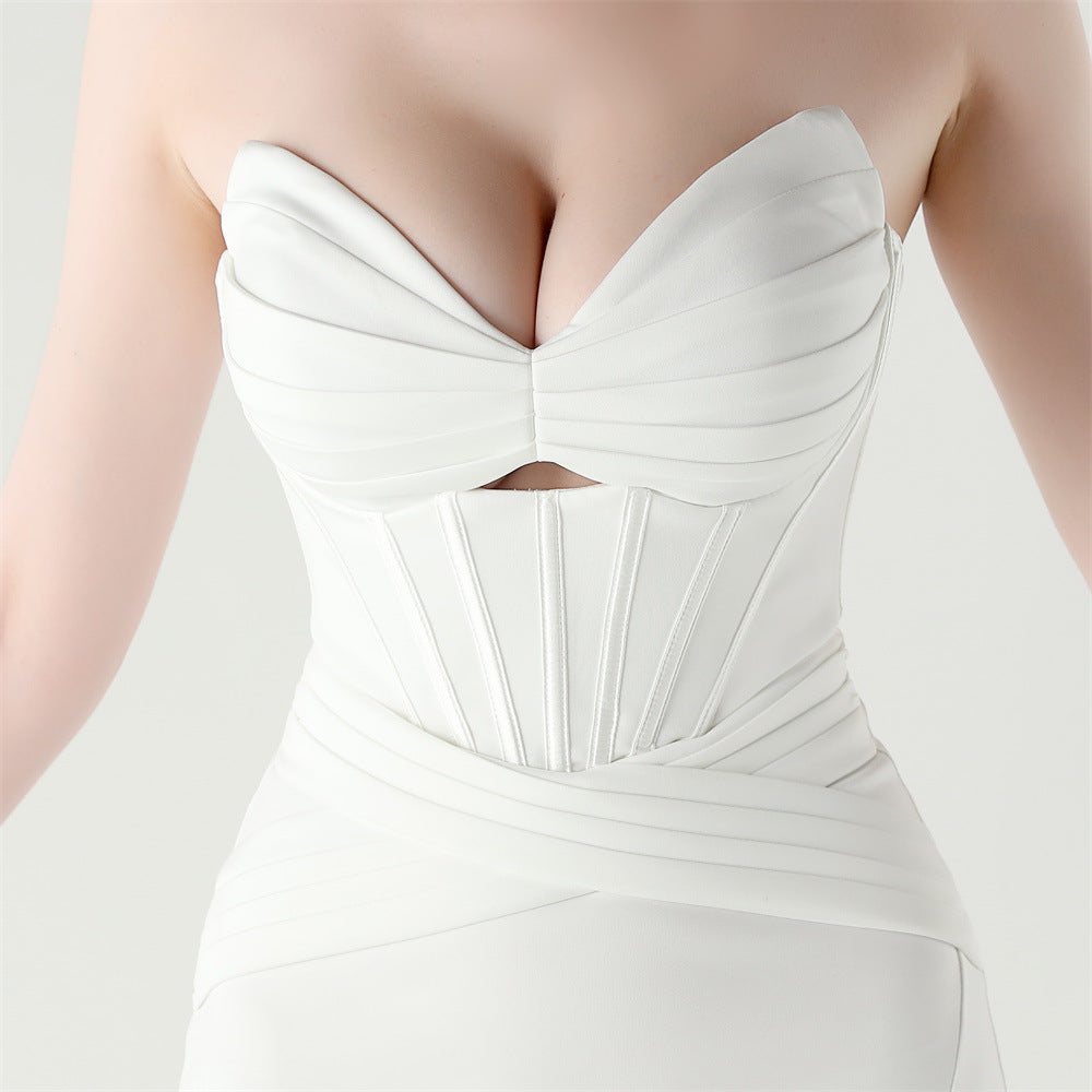 Strapless Corset Dress | Heart Neckline & Cutout | noémi