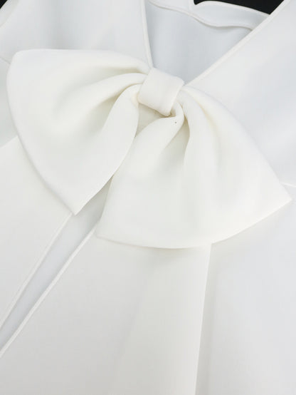 Square Collar | Long Sleeve | Backless | Bow Detail | Slim Fit Dress | noémi