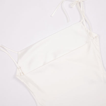 Backless Lace Up Swing Dress with High Slit | Cami Dress | noémi