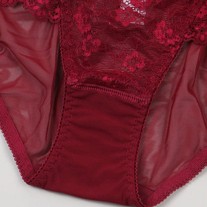 Ultra Thin Lace Mesh Cutout Briefs with Cotton Lining and Low Waist Fit | noémi