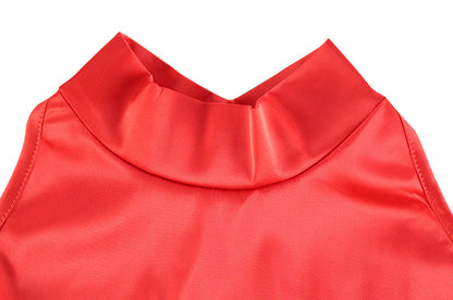 Satin Fishtail Dress | Sleeveless Halter Slim Fit Backless Gown | noémi