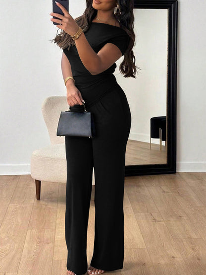 Women's Off Shoulder Jumpsuit | Trousers Set, Lightweight | noémi