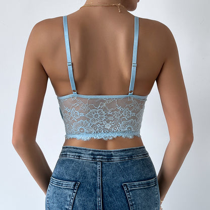 Lace Bralette Top | Eyelash Lace Crop Camisole | noémi