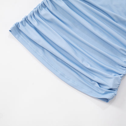 Womens One Shoulder Twisted Mesh Tube Top | noémi