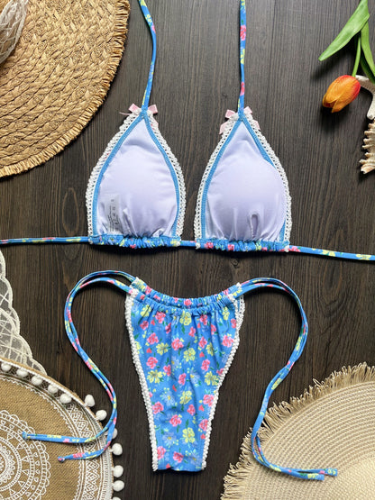 Small Floral Print Split Bikini Swimsuit for Women | noémi