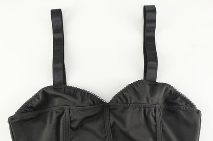 Summer Black Fishtail Dress | Slim Fit, Large Skirt & Adjustable Sling | noémi